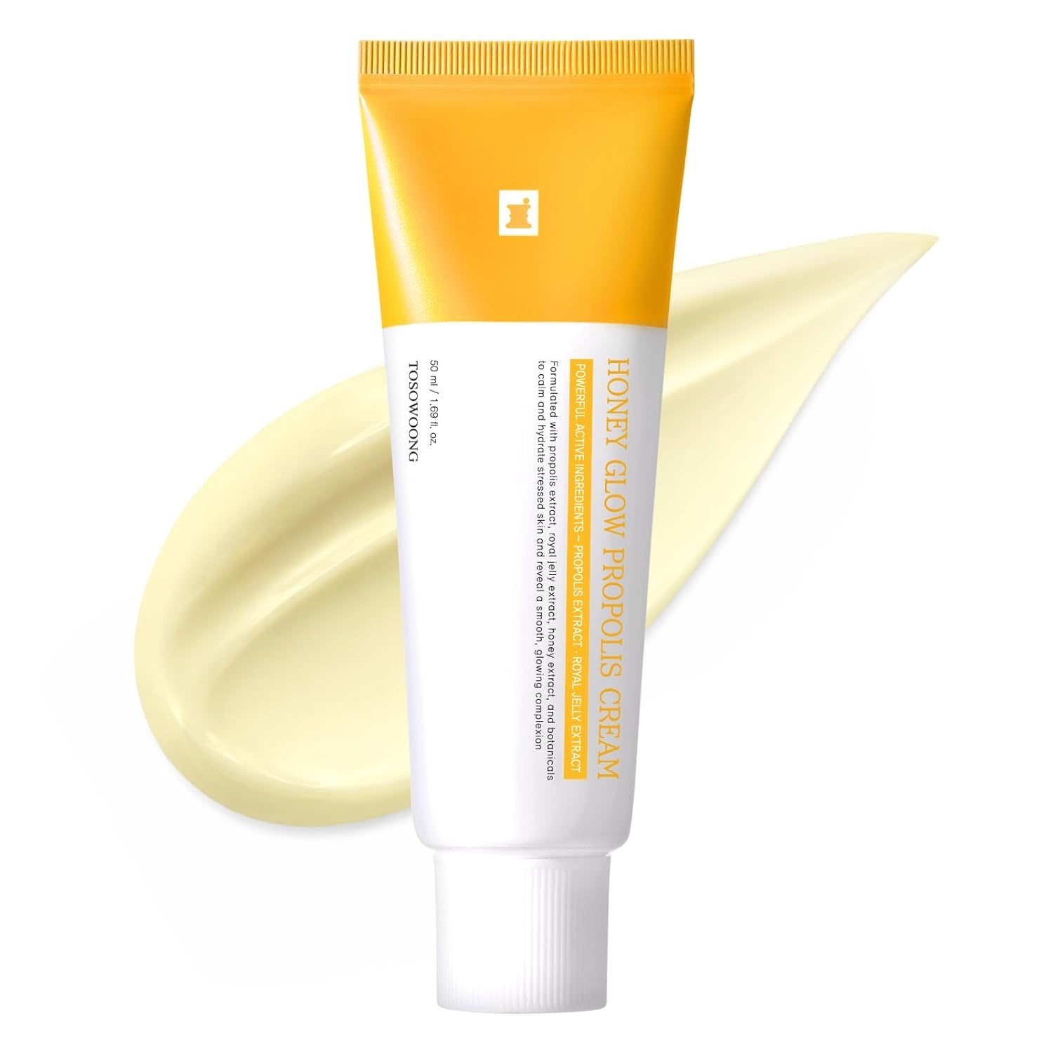 TOSOWOONG Glow and Nourish Duo, Honey 47% Propolis Cream and Bean Face Cream, Korean Skincare Set with Royal Jelly, Bee Venom, Soybean Ferment, Vitamin C for Hydrating Soothing Glass Skin