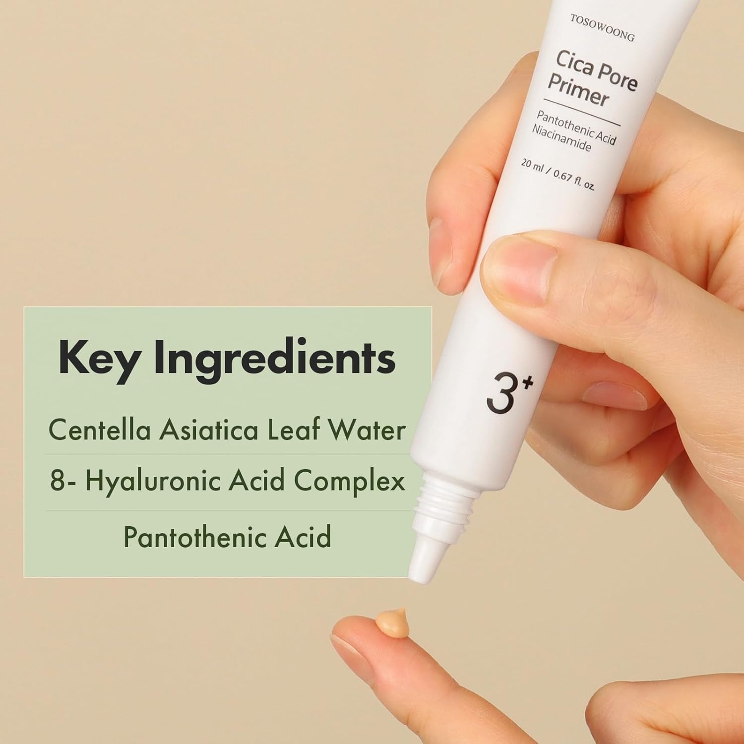 Ultimate Pore Control Duo: TOSOWOONG Green Caviar Ampoule and Cica Primer for Hydration and Makeup Perfection - view 7