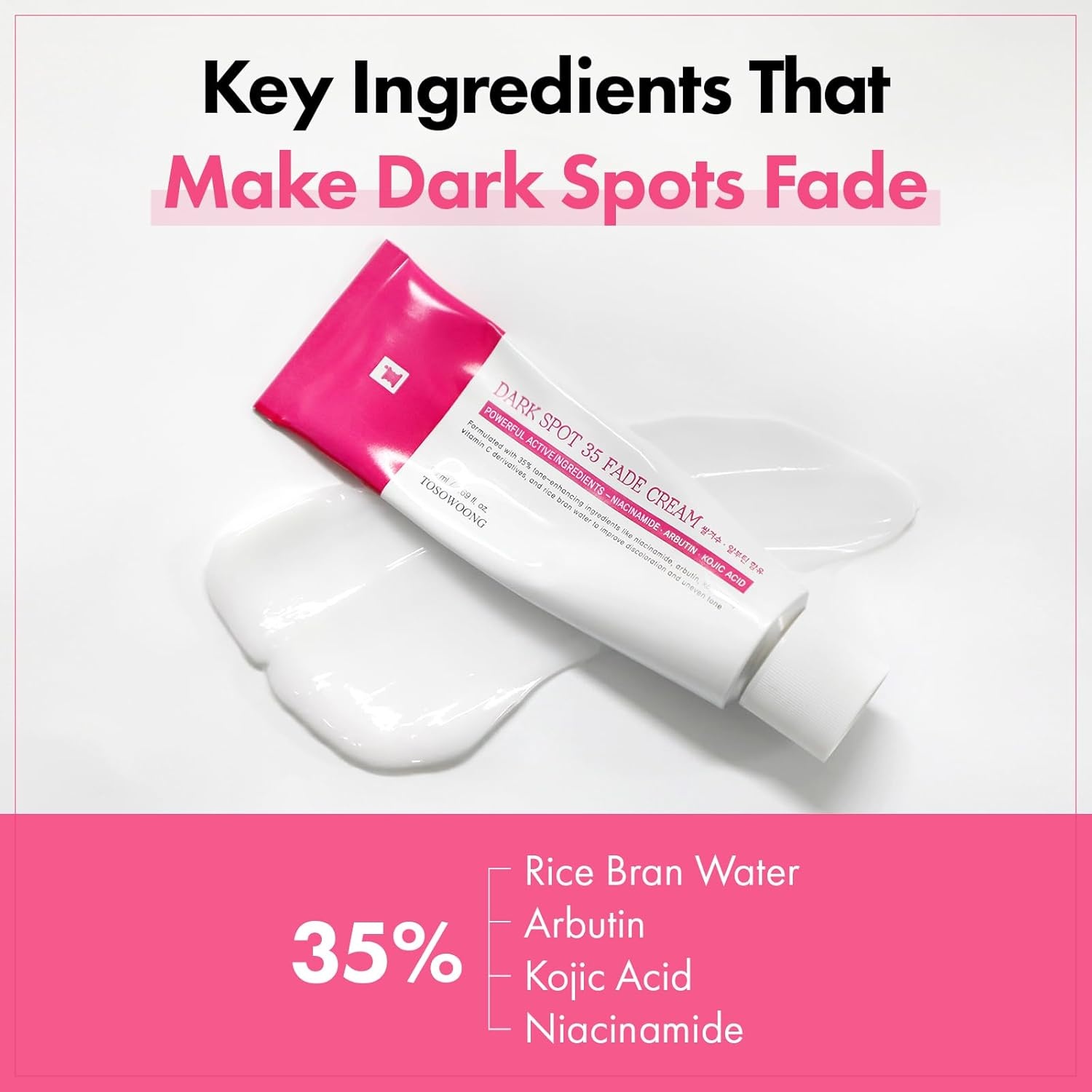 TOSOWOONG Fade Cream & PDRN Serum Duo: Dark Spot Fade Cream & Pink Peptide Serum for Youthful Complexion - view 3