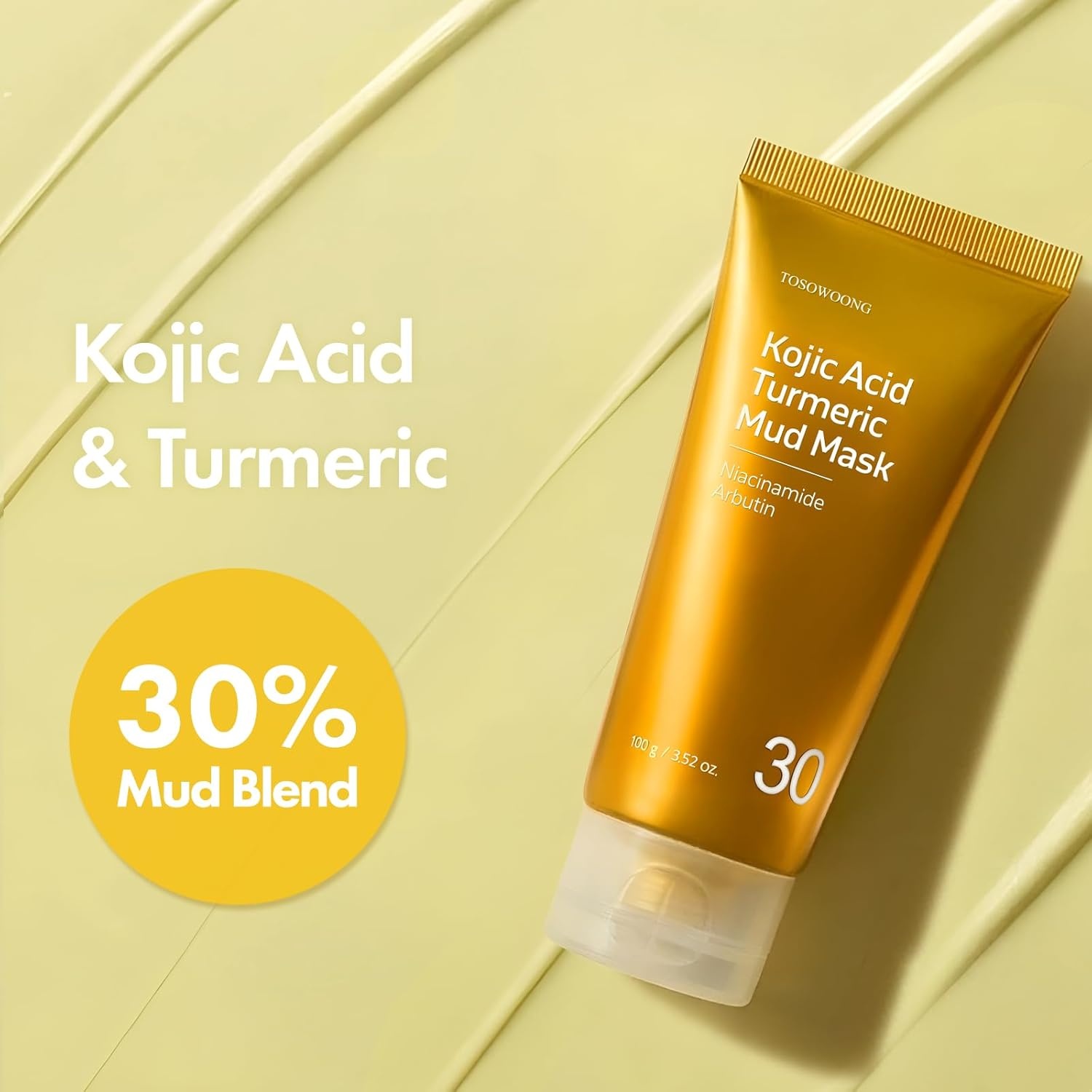 TOSOWOONG Kojic Acid & Turmeric Duo – Pore Purifying Mud Mask (3.52oz) & Triple-Layer Serum (1.11oz) – Targeted Dark Spot Care & Skin Clarity Kit for Glass Skin - view 2