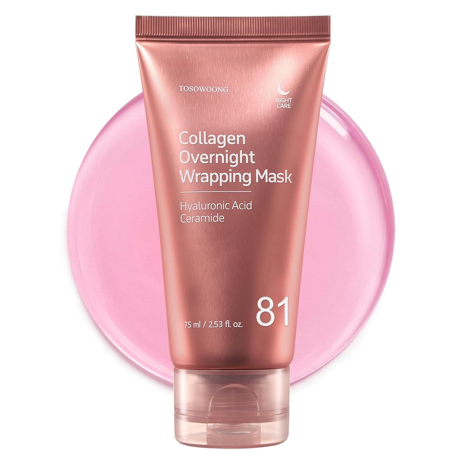 TOSOWOONG Collagen Glow Duo – Real Collagen Face Serum (1.11oz) & 81% Overnight Wrapping Mask (2.53oz) – PDRN & Hyaluronic Acid for Firming Glass Skin