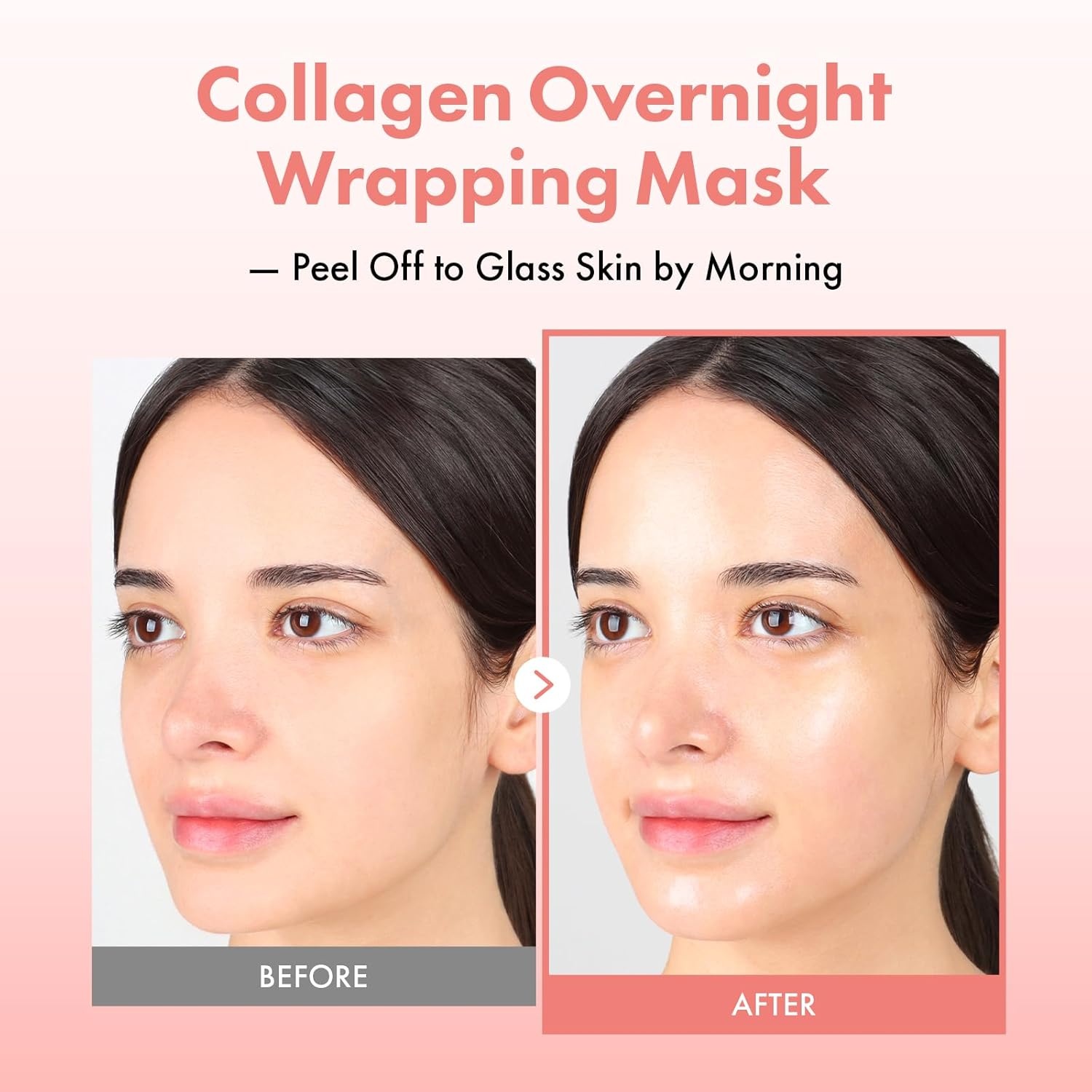 TOSOWOONG Collagen Glow Duo – Real Collagen Face Serum (1.11oz) & 81% Overnight Wrapping Mask (2.53oz) – PDRN & Hyaluronic Acid for Firming Glass Skin - view 2