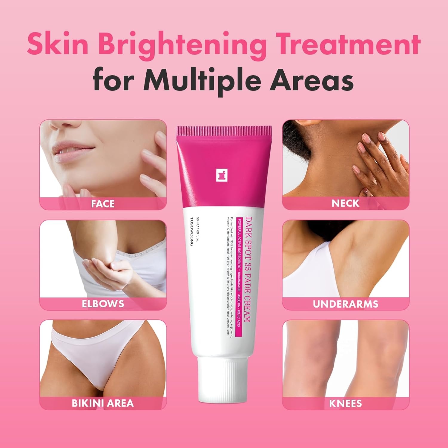 TOSOWOONG Ultimate Dark Spot Care Routine – 80% Turmeric Peel Off Mask with Vitamin C & 35% Active Fade Cream with Arbutin – For Even Skin Tone & Luminous Clarity - view 8