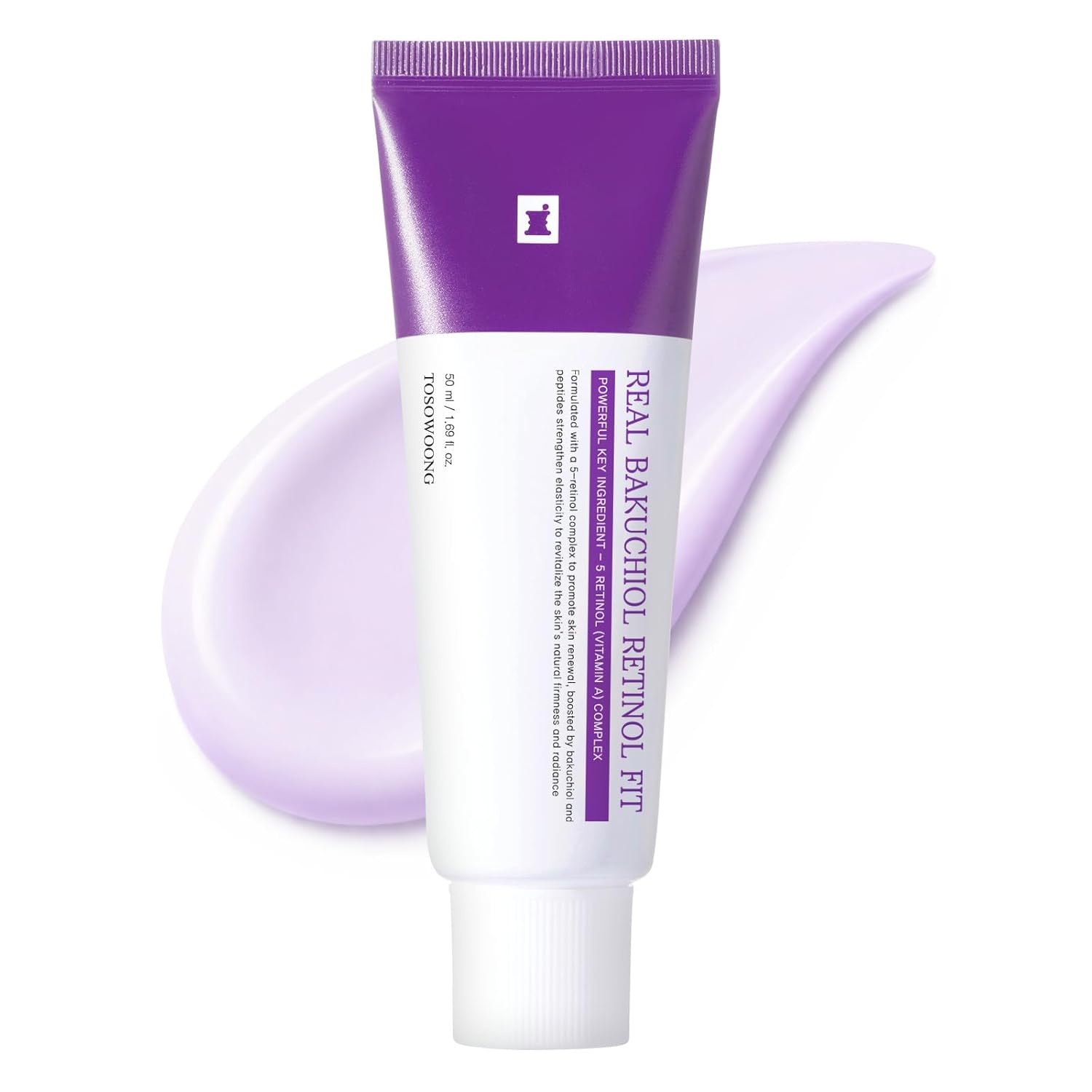TOSOWOONG Retinol & Bakuchiol Age-Defying Duo – 5-Retinol Complex Peel Off Mask & 0.1% Retinol Night Cream – Targeted Fine Lines, Wrinkles & Firming Set for Radiant Glass Skin