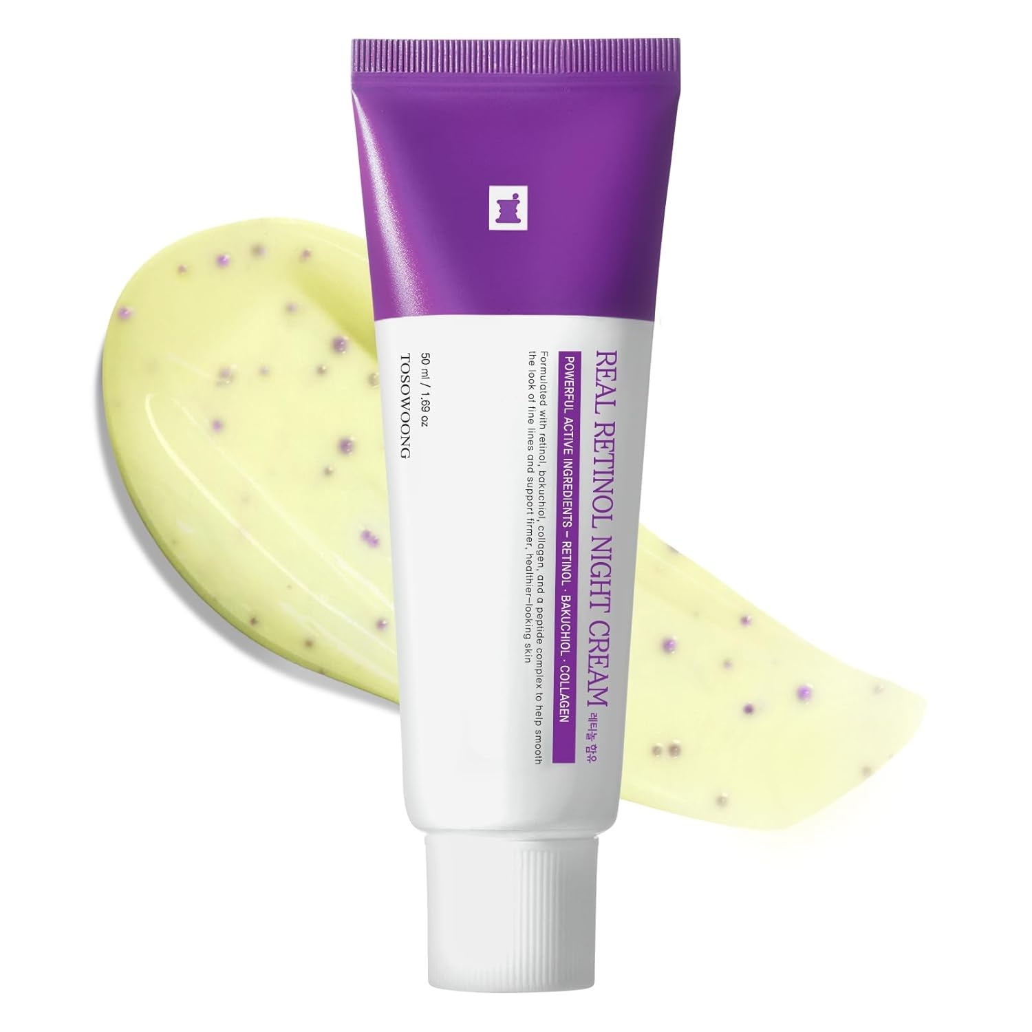 TOSOWOONG Retinol & Bakuchiol Age-Defying Duo – 5-Retinol Complex Peel Off Mask & 0.1% Retinol Night Cream – Targeted Fine Lines, Wrinkles & Firming Set for Radiant Glass Skin - view 2