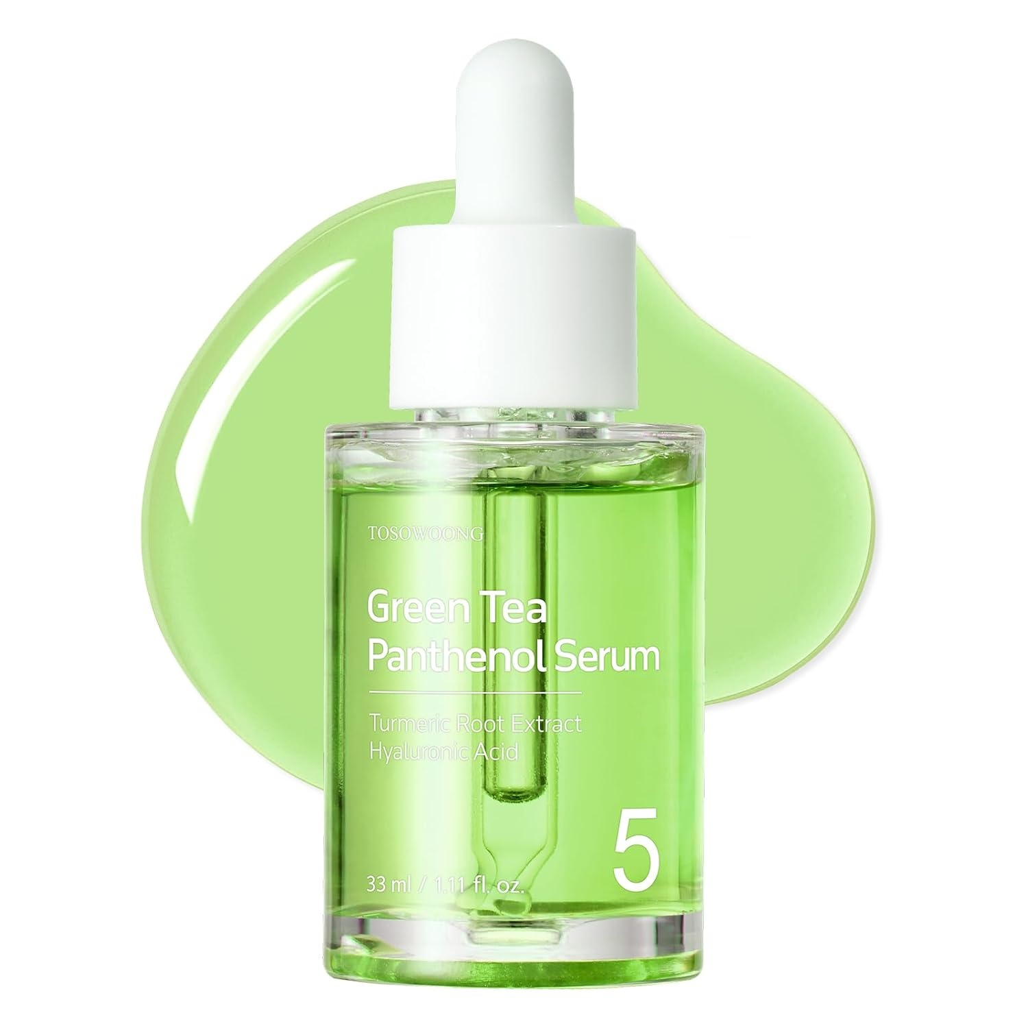 TOSOWOONG Calming Skin Barrier Duo, Green Tea 60% Panthenol Serum and Madagascar Centella Face Wash, Soothing Cleanse and Hydration Set with Dexpanthenol, 9 Cica Complex