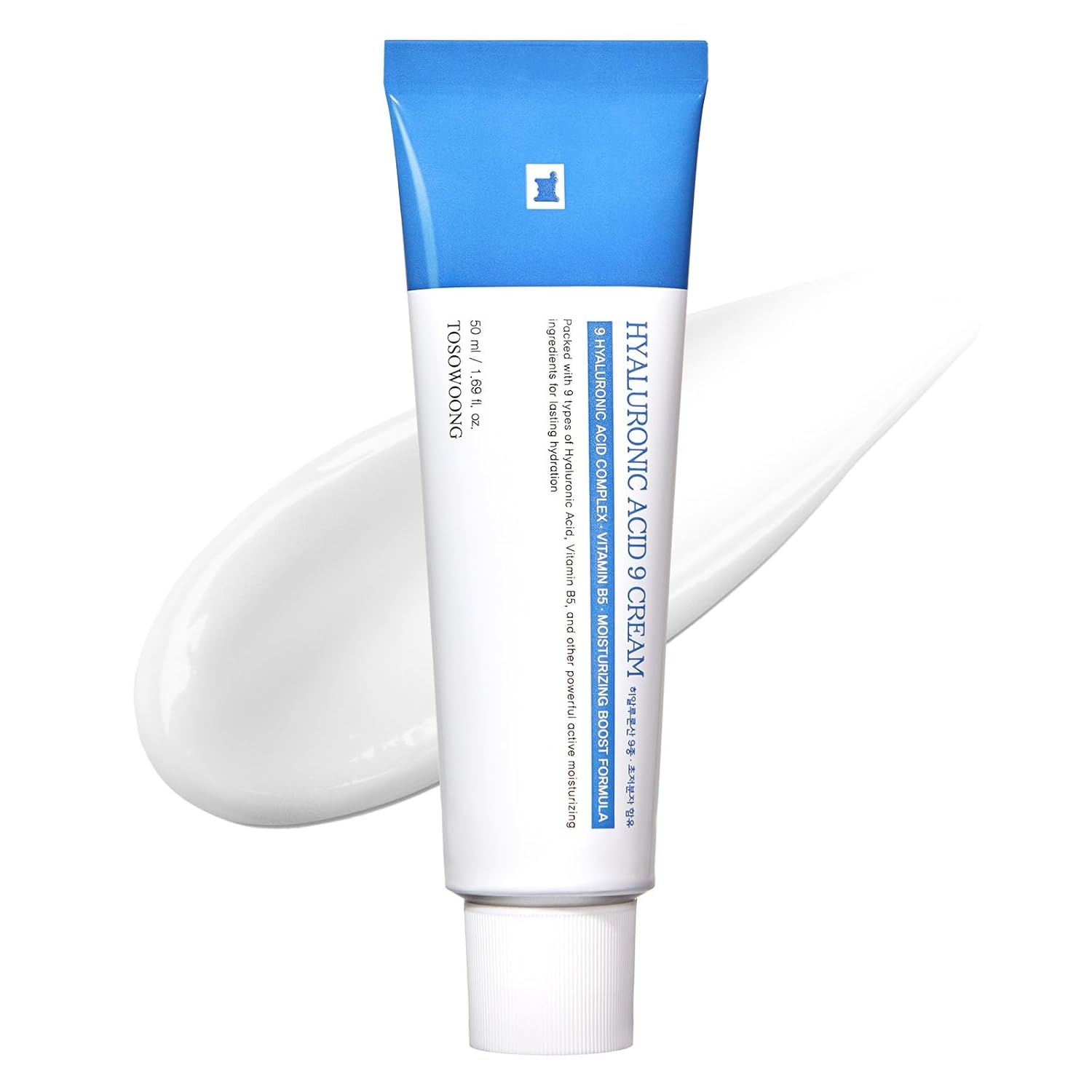 TOSOWOONG Ultimate Korean Moisturizer Set: 70% Cica for Redness, 9-Type Hyaluronic for Dryness, Low Molecular Collagen for Elasticity – Day & Night Care Kit