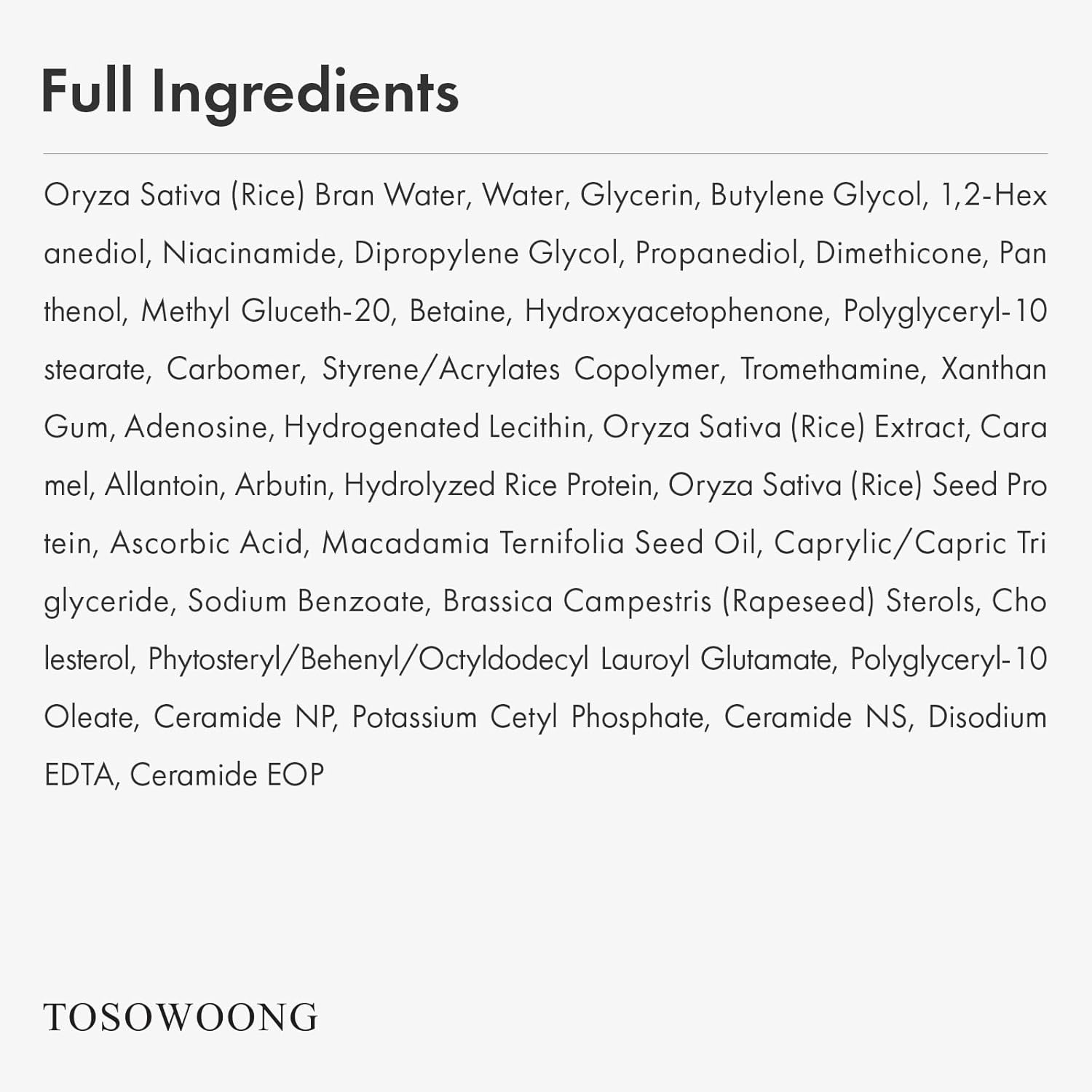 TOSOWOONG Rice Glow Milky Toner with 784,000ppm Korean Rice Water, Niacinamide, Ceramides, Panthenol, Glow, Glass Skin, Hydrating, Purifying, Fragrance-Free, Korean Skin Care, 250ml, 8.45 fl.oz. - view 5