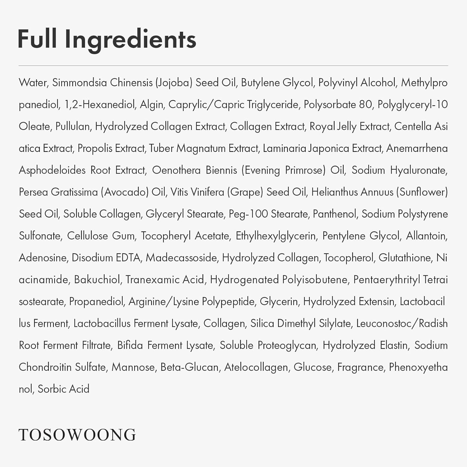 TOSOWOONG Real Collagen Fit, Hydrolyzed Collagen Wrapping Mask, Peel Off Facial Mask for elasticity, Hydrating, Glow, Glass Skin, Face Moisturizer, Self Care, Korean Skin Care, 50ml, 1.69 fl. oz.(1.69 Ounce (Pack of 1)) - view 6