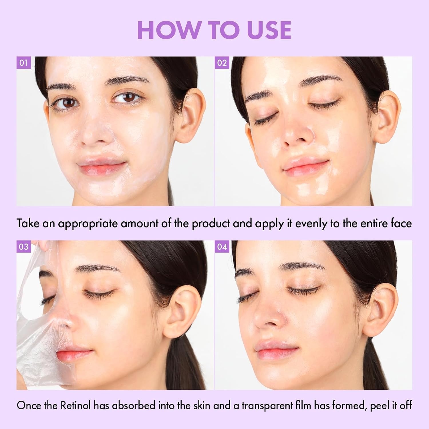 TOSOWOONG Real Bakuchiol Retinol Fit, 5-Retinol Complex, Anti-Aging Peel Off Facial Mask, GHK-Cu Peptide for Fine Lines & Wrinkles, Hyaluronic Acid Glass Skin, Korean Skincare, 50ml / 1.69 fl. oz. - view 3