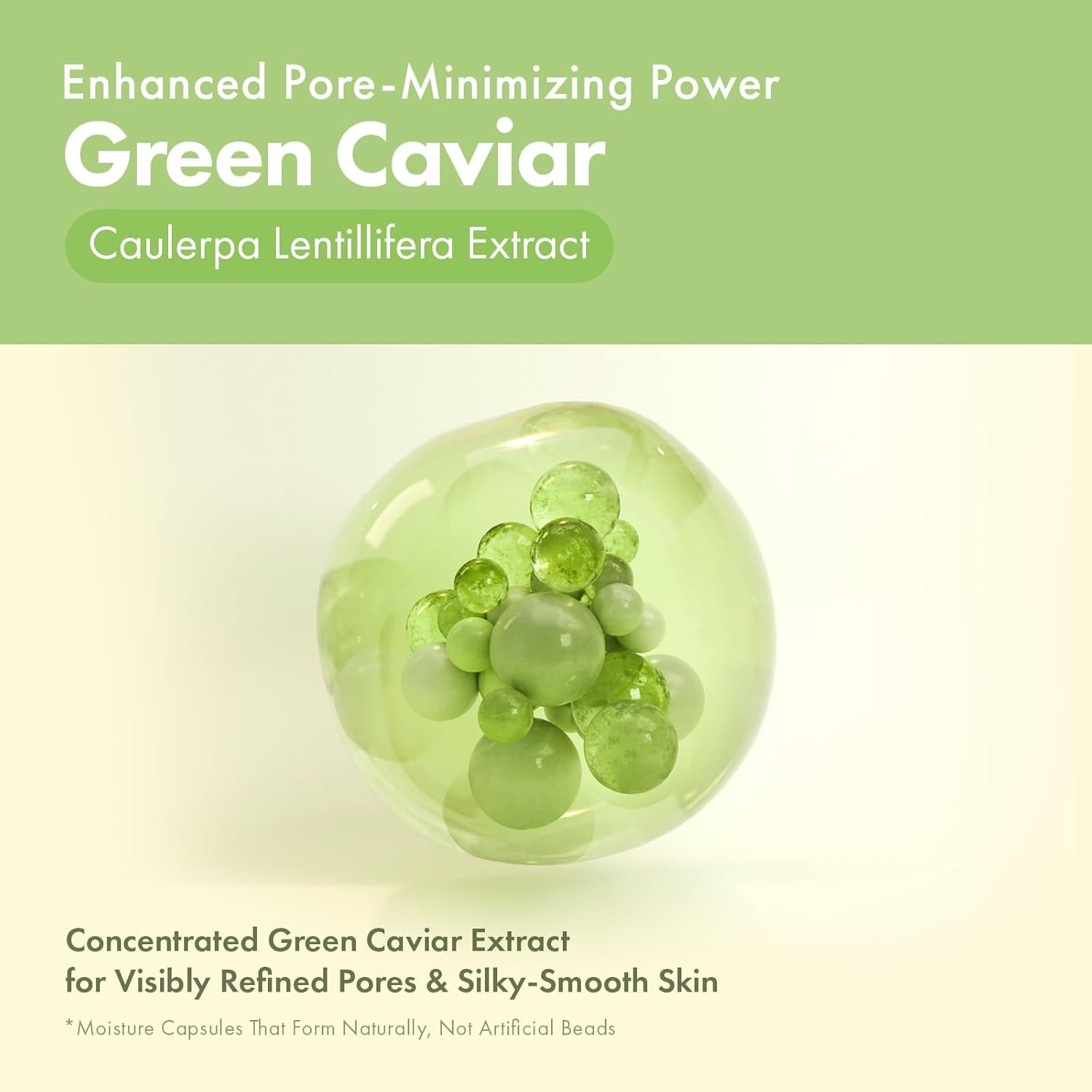 TOSOWOONG Green Caviar Pore Ampoule With 2,500ppm Green Caviar, Niacinamide, Pore Minimizer, Hydrating, Firming, Pore Tightening, Reduces Pores, Korean Skin Care, 33ml, 1.11 fl.oz. - view 3