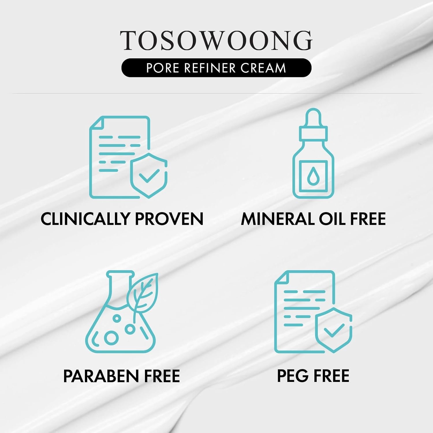TOSOWOONG Pore Refiner Cream, Pore Minimizer with AHA – Glycolic Acid and Lactic Acid, Oil Control Face Moisturizer for Oily Skin, Texture Smoothing for Fine Lines, Korean Skincare, 50g / 1.76 oz. - view 5