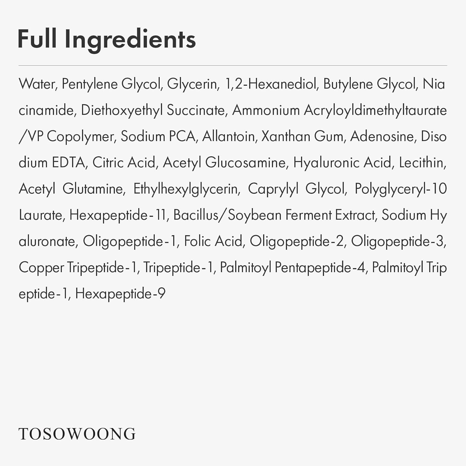 TOSOWOONG 9 Peptide Skin Booster Serum, Niacinamide & Hyaluronic Acid Skin Renewal Boosting Facial Essence for All Skin Types, Korean Skin Care, Paraben Free, 150ml, 5.07 fl.oz. - view 5