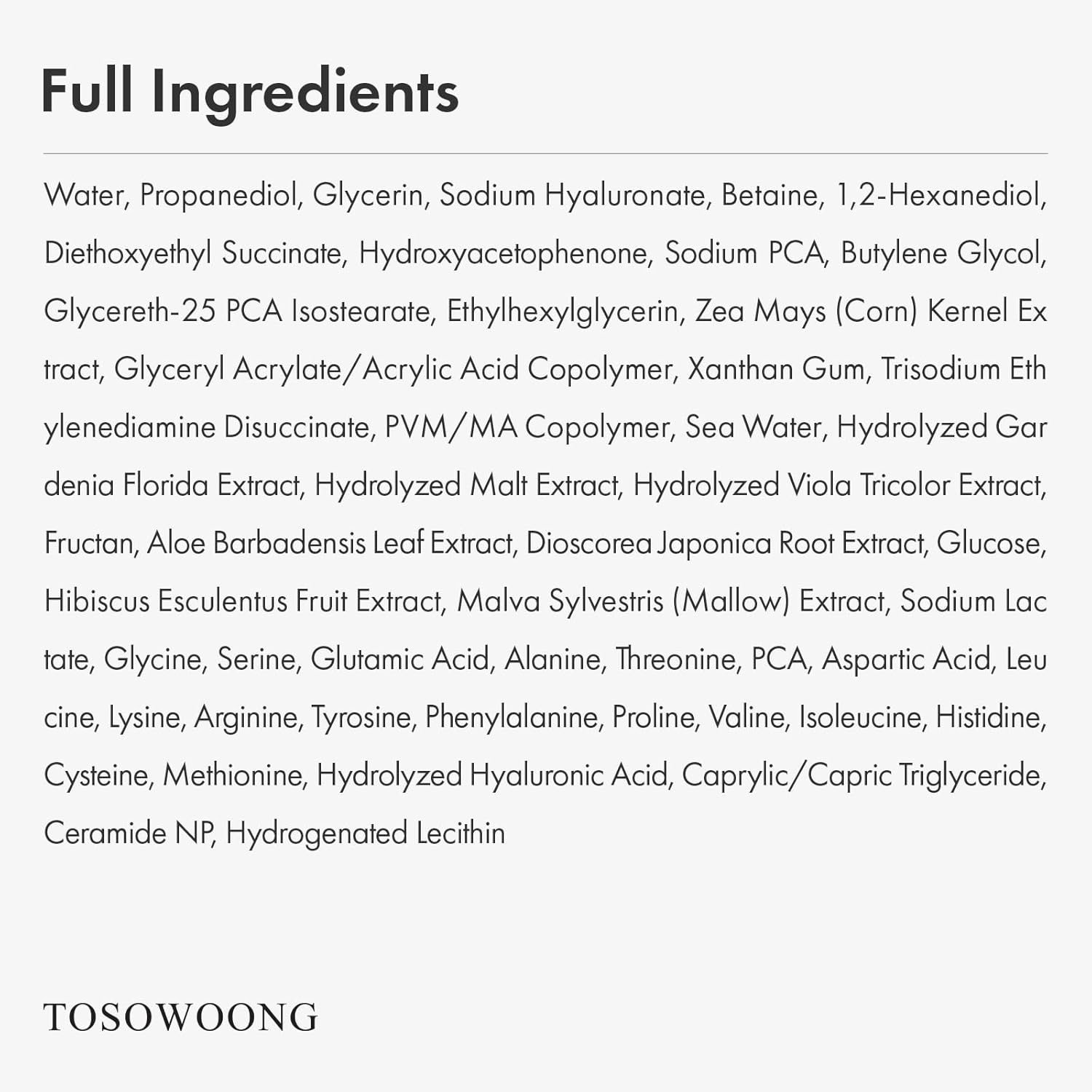 TOSOWOONG Hyaluronic Acid 3% Serum, 30,030ppm Sodium Hyaluronic Acid, Hydration, Moisture Boosting Facial Serum for Fine Lines & Wrinkles, Plump & Repair Dry Skin, Korean Skin Care, 30ml, 1.01 fl.oz. - view 5
