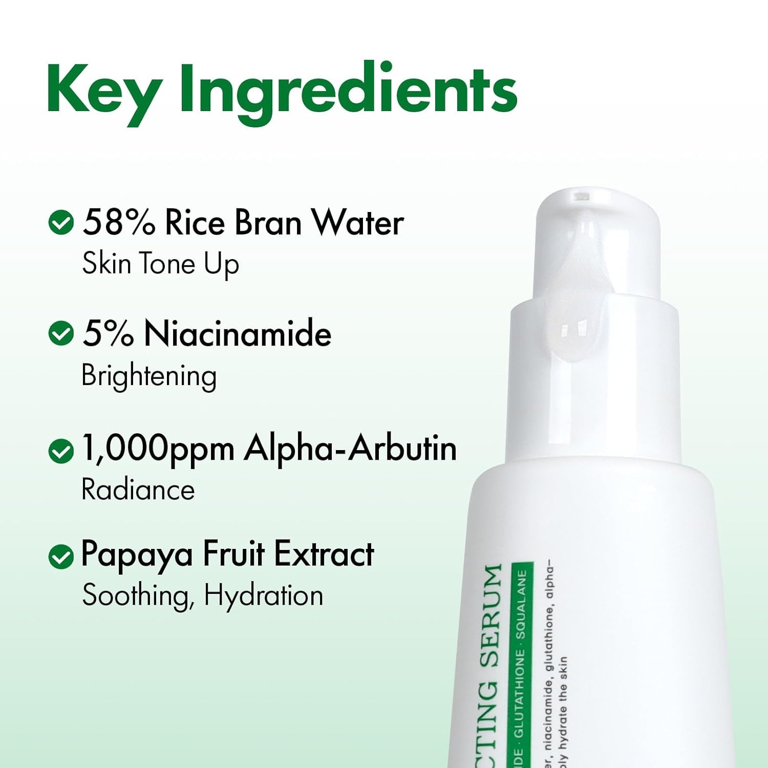 TOSOWOONG Dark Spot Correcting Serum for Hyperpigmentation, Brightening Dull Skin with 58% Rice Bran Water, 5% Niacinamide, Glutathione and Alpha-Arbutin, Korean Skincare, 50 ml / 1.69 fl. oz. - view 3