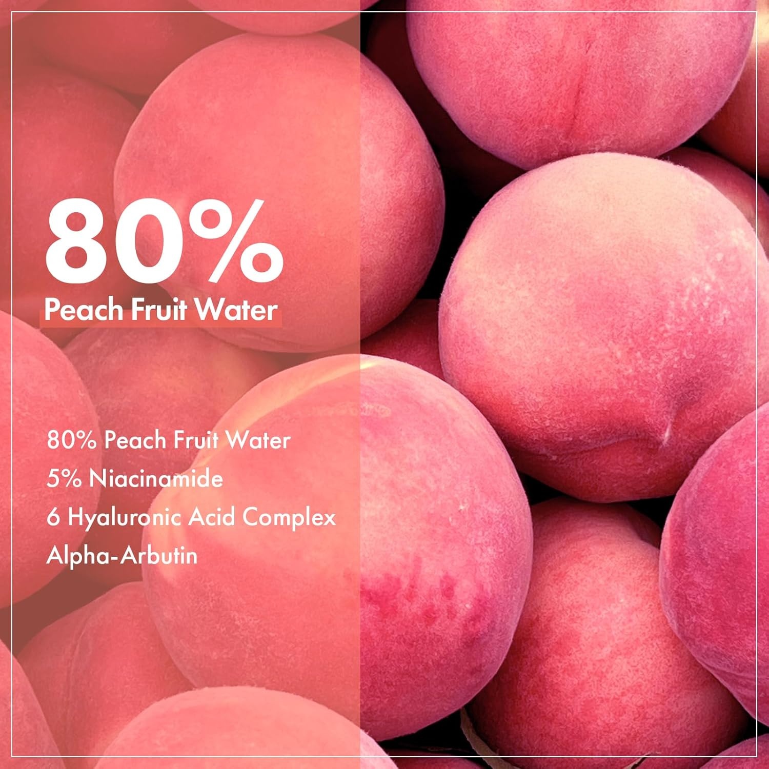 TOSOWOONG Peach 80 Niacin Serum, 5% Niacinamide, Alpha-Arbutin, Vitamin B12, Glass Skin, Hydrating Face Serum for Dark Spots, Pore Minimizer, Uneven Tone, Dullness, Korean Skincare, 33ml/1.11 fl. oz. - view 3