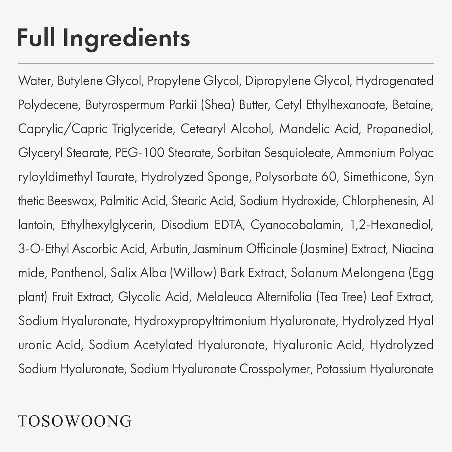 TOSOWOONG Real Mandelic Acid Cream, AHA Gentle Face Exfoliator with Spicule 10,000ppm, Glycolic Acid, Niacinamide, Tea Tree for Dark Spot, Bumpy Skin, Microneedling, Korean Skincare, 50ml / 1.69fl.oz. - view 5