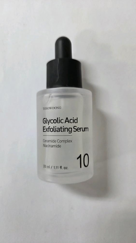 TOSOWOONG Glycolic Acid 10% Exfoliating Serum, AHA Skin Resurfacing Face Serum With Niacinamide, Vitamin E, Hyaluronic Acid For Textured Skin, Dark Spot, Glass Skin, Korean Skincare, 33 ml/1.11 fl.oz. - view 7