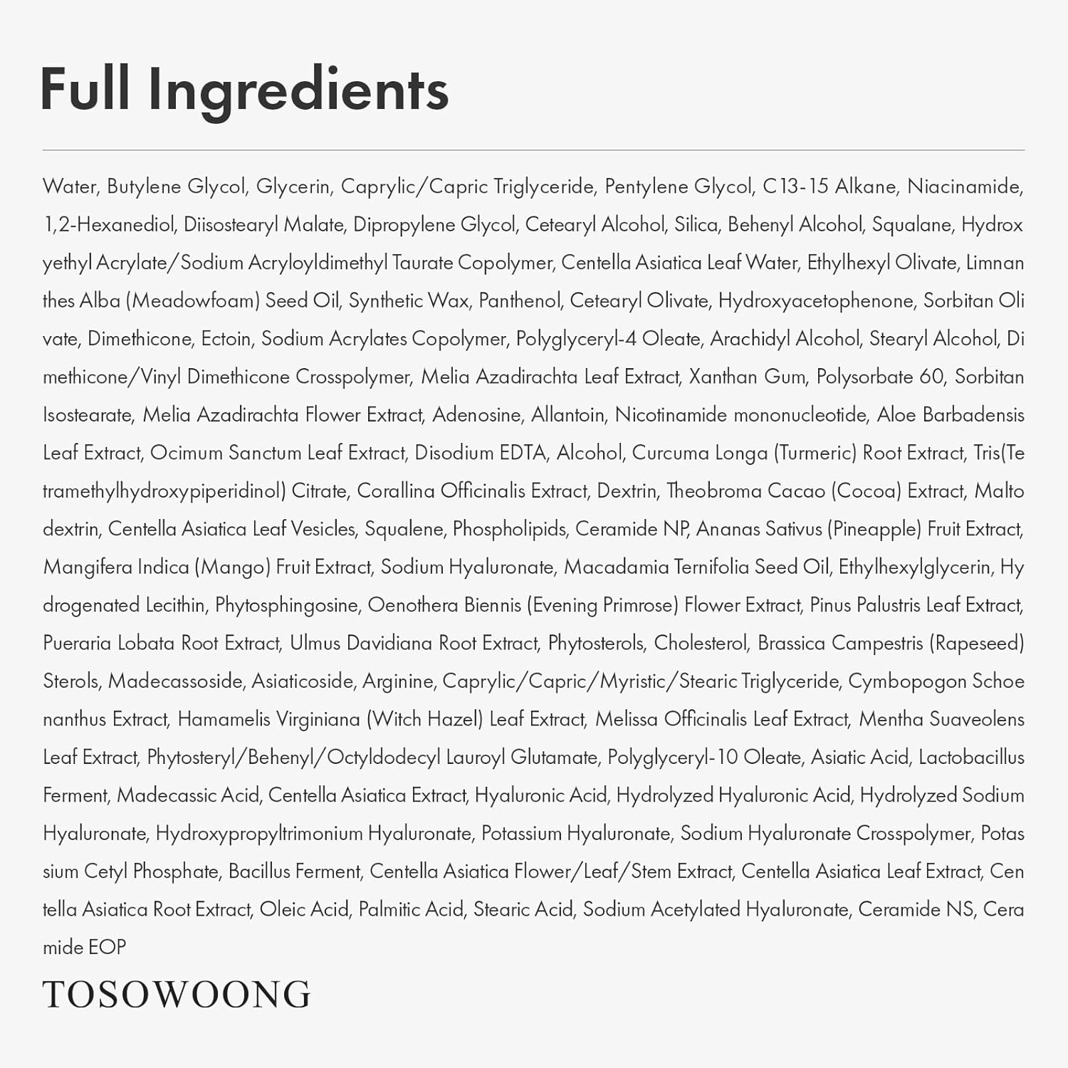 TOSOWOONG Exosome CICA Face Cream – Daily Soothing Moisturizer for Breakouts and Irritated Skin, Fast-Acting, Lightweight Korean Skincare for Redness and Blemish-Prone Skin, 50ml / 1.69 fl. oz. - view 5