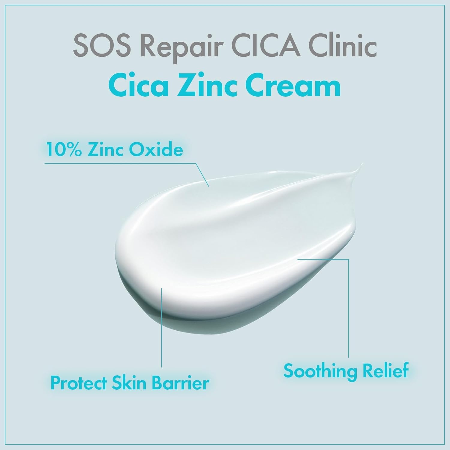 TOSOWOONG Zinc Oxide 10 Cream, 100,000ppm Zinc Oxide, Heal, Soothe Acne, Redness, Rosacea Treatment, Skin Barrier Repair, Moisture, Non-Comedogenic, Korean Skincare, 50g, 1.76 oz. - view 4