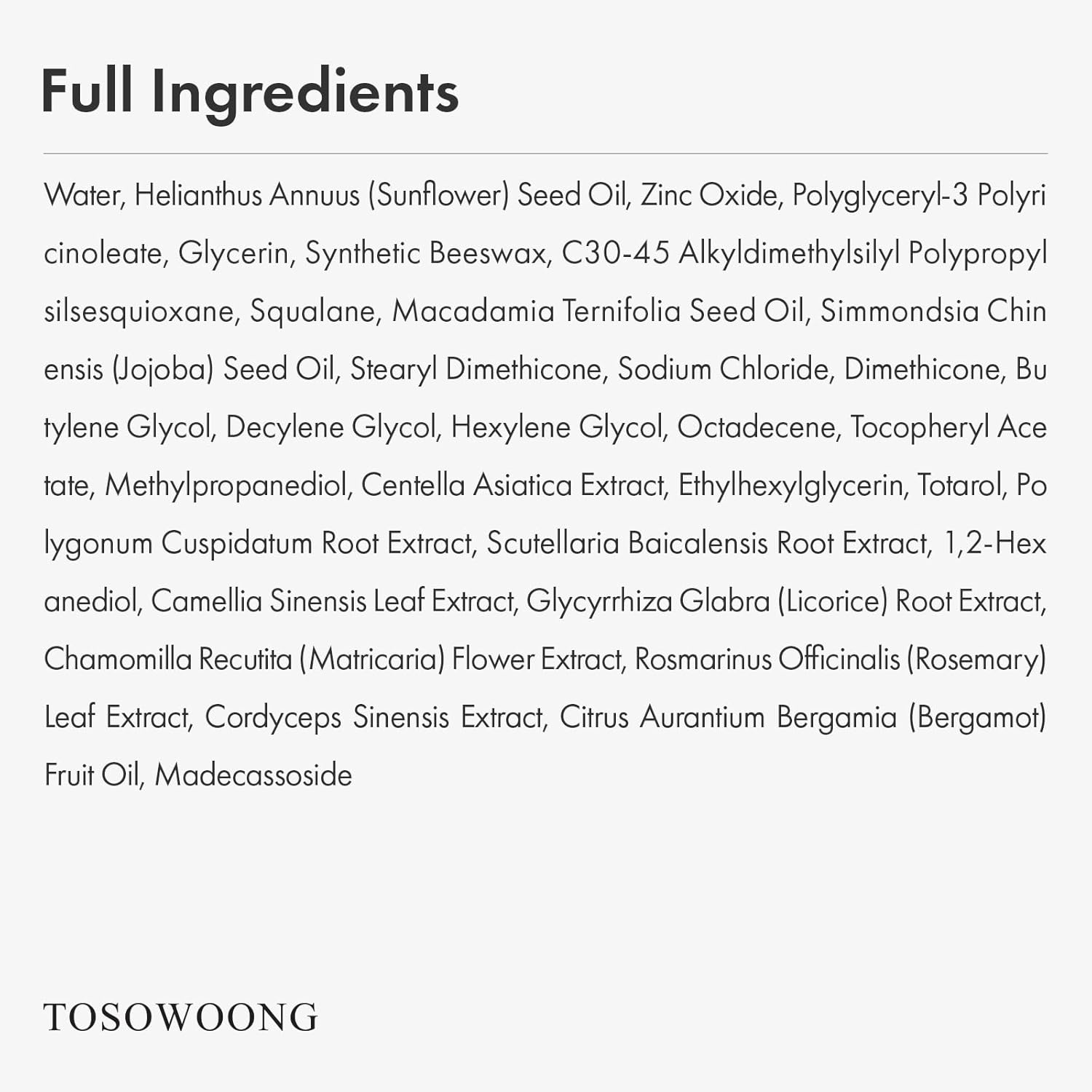 TOSOWOONG Zinc Oxide 10 Cream, 100,000ppm Zinc Oxide, Heal, Soothe Acne, Redness, Rosacea Treatment, Skin Barrier Repair, Moisture, Non-Comedogenic, Korean Skincare, 50g, 1.76 oz. - view 7