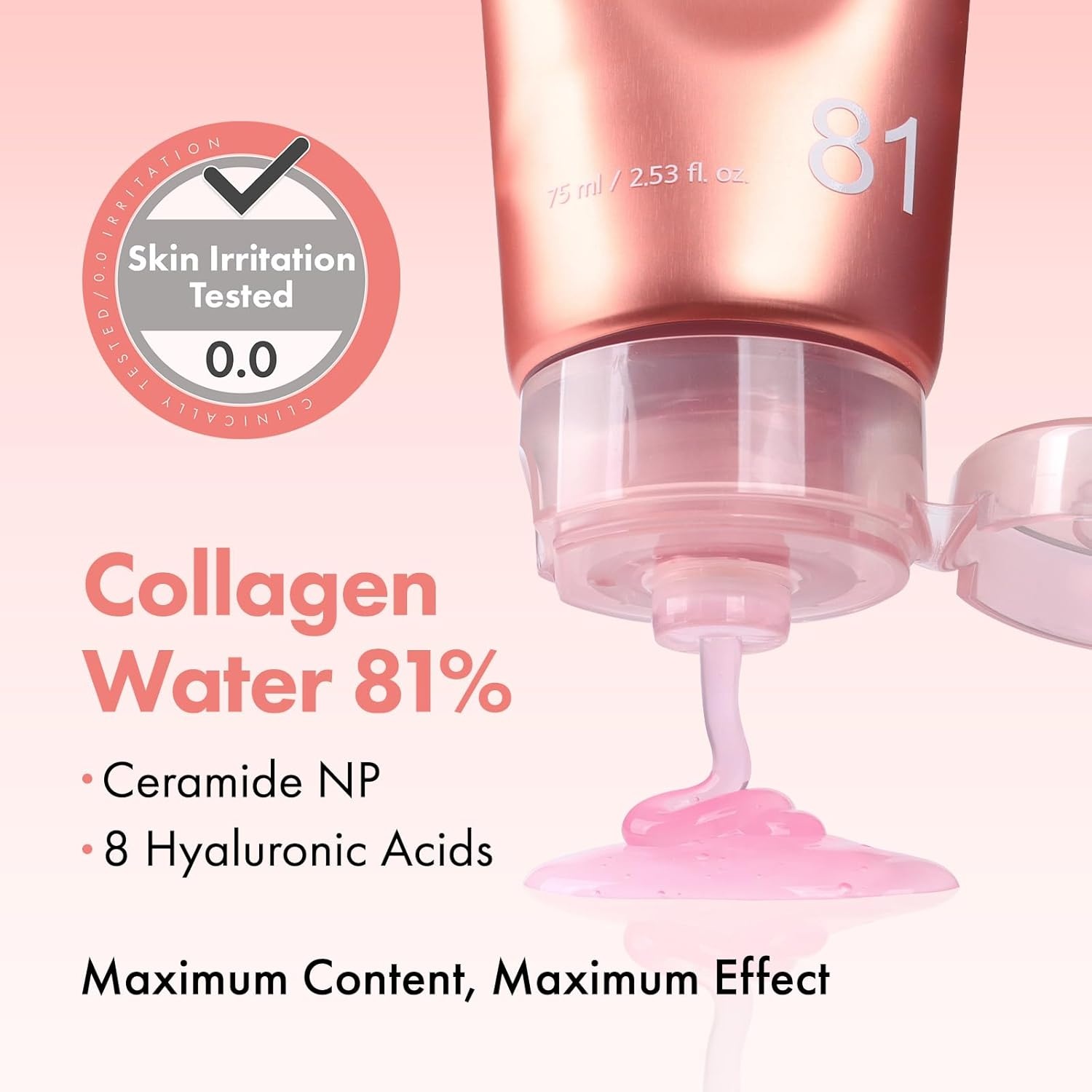 TOSOWOONG Collagen Overnight Wrapping Mask, 81% Collagen Peel Off Facial Mask for Firming Glass Glow Skin, 8 Hyaluronic Acids, Anti-Aging, Elasticity & Hydration, Korean Skincare, 75 ml / 2.53 fl. oz. - view 2