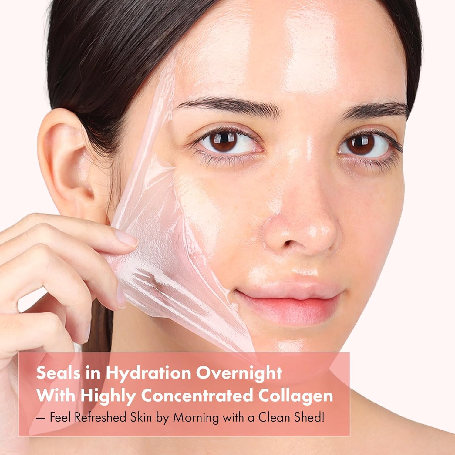 TOSOWOONG Collagen Overnight Wrapping Mask, 81% Collagen Peel Off Facial Mask for Firming Glass Glow Skin, 8 Hyaluronic Acids, Anti-Aging, Elasticity & Hydration, Korean Skincare, 75 ml / 2.53 fl. oz. - view 3
