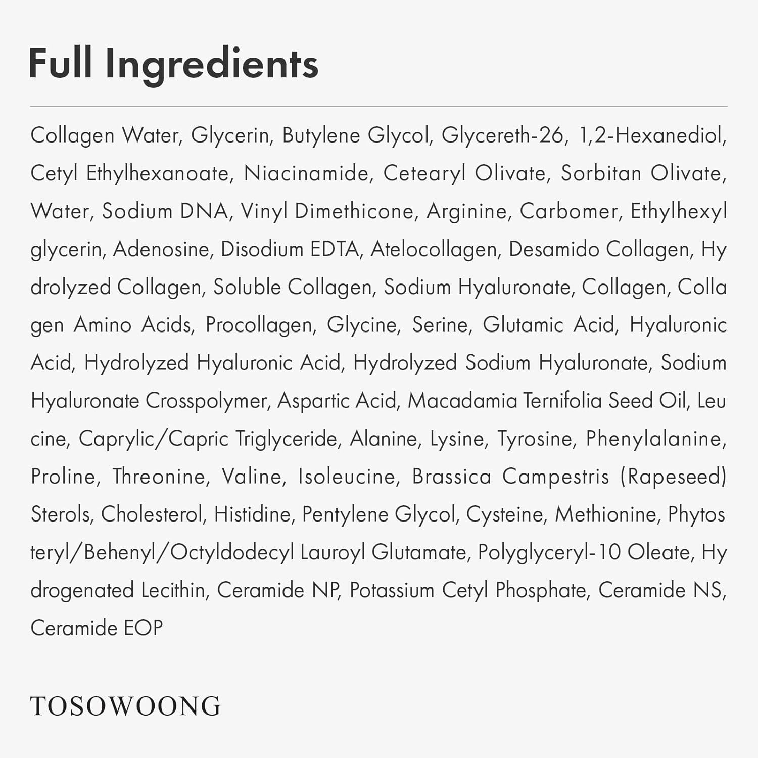TOSOWOONG Real Collagen Face Serum, Hydrating & Firming Serum with hydrolyzed collagen, Hyaluronic Acid, Plumps, Sagging Skin, Reduces Fine Lines and Wrinkles, Korean Skincare, 33ml / 1.11 fl. oz. - view 5