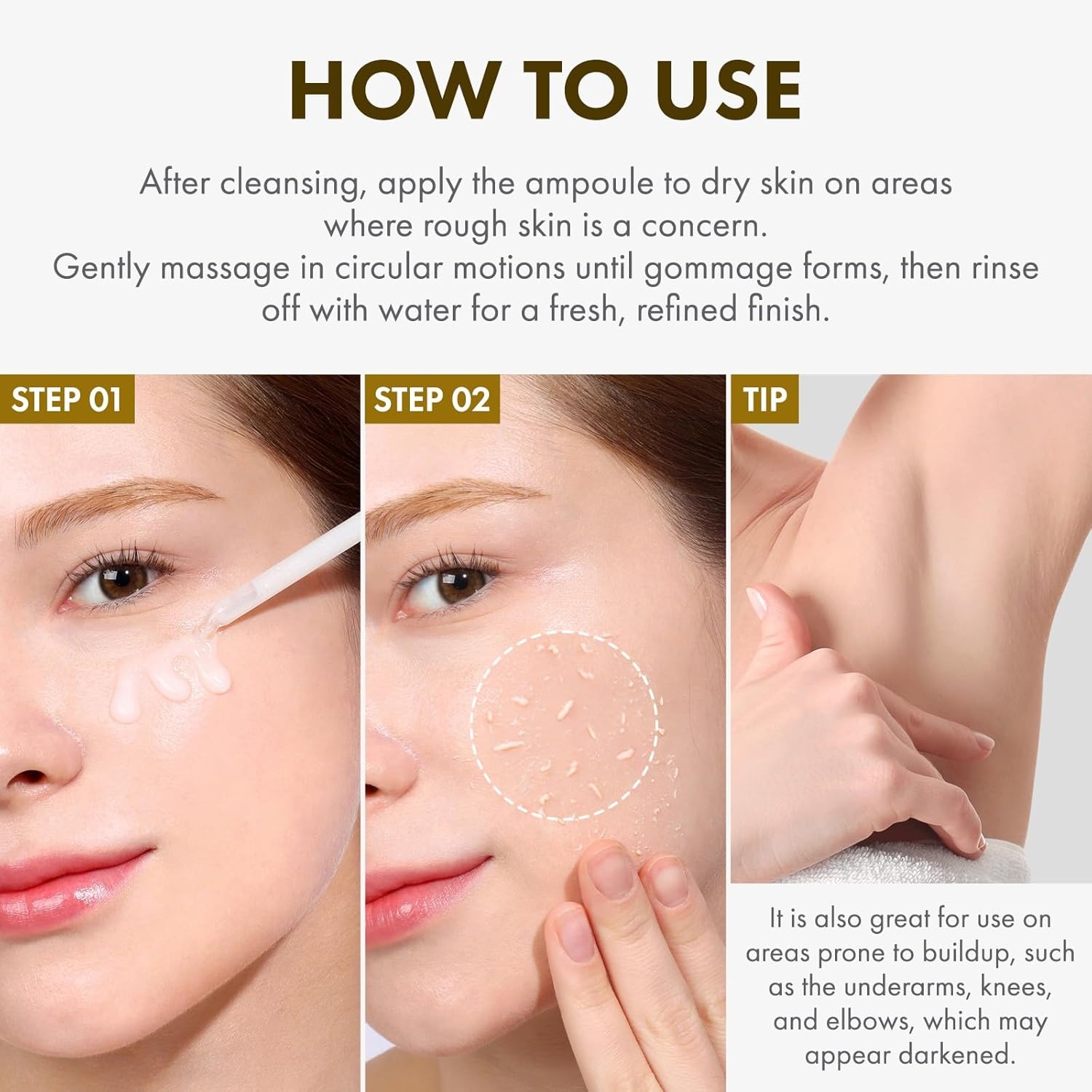 TOSOWOONG White Rice Peeling Ampoule, 75% Rice Exfoliant, Dead Skin Remover, Face Body Scrub, Blackheads Pore Cleaner, Kojic Acid, Niacinamide for discoloration, Korean Skincare, 85ml / 2.87 fl. oz. - view 4